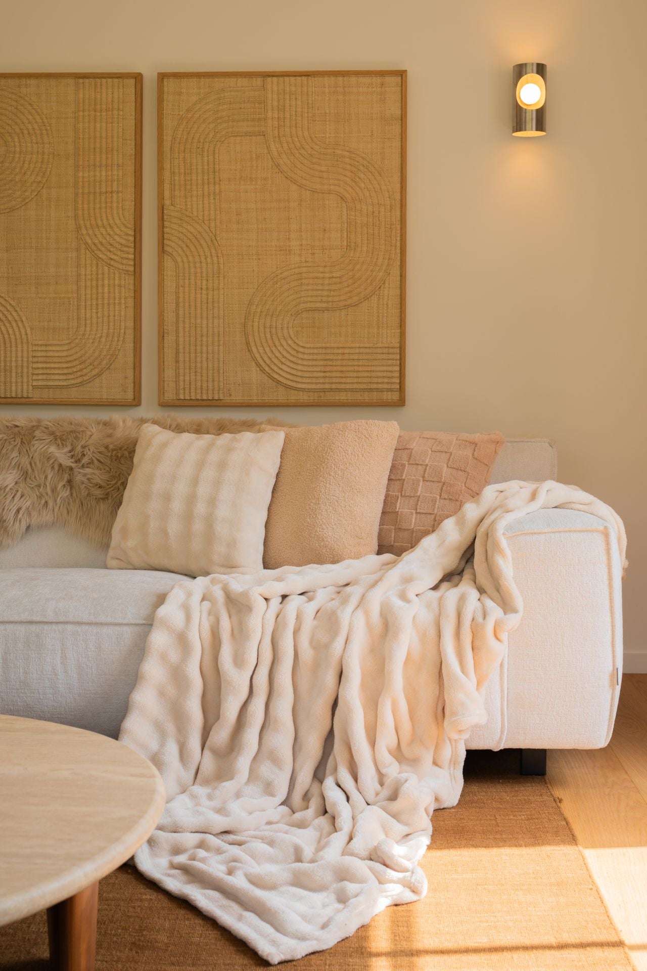 Tiseco - Plaid WAVE - 150x200 cm, ivoor