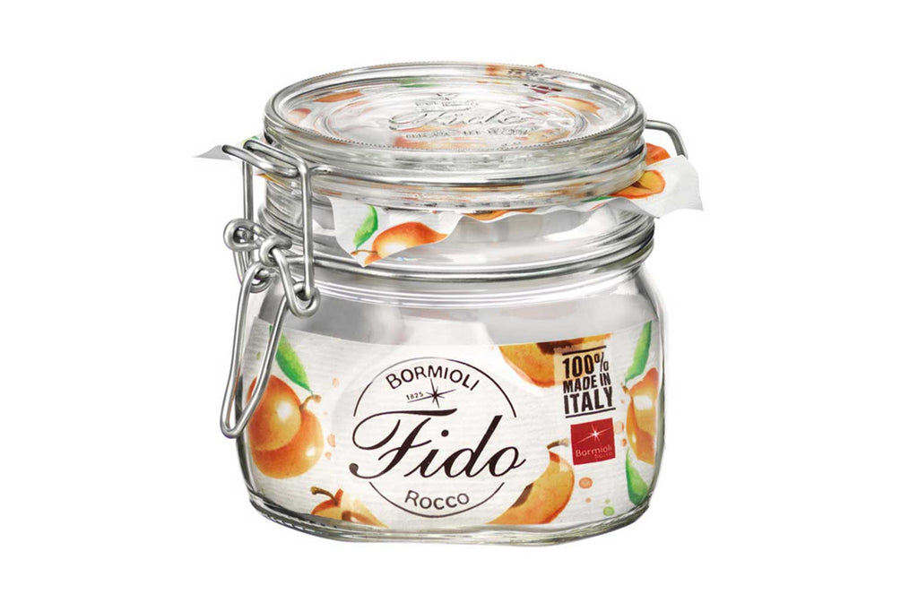 Bormioli Rocco Fido Klempot 0,5L Vierkant – Set van 6