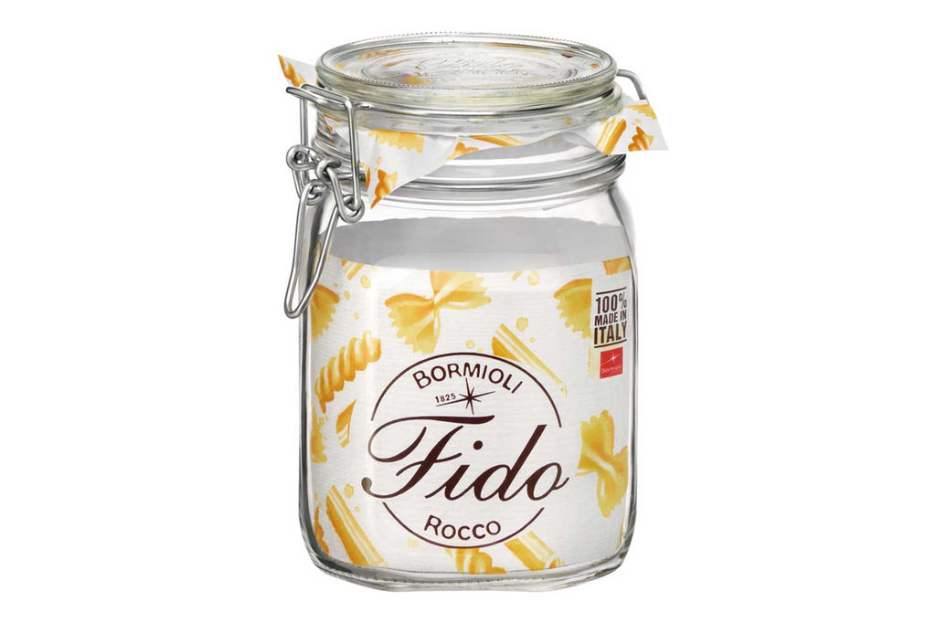 Bormioli Rocco Fido Klempot 1L Vierkant – Set van 6