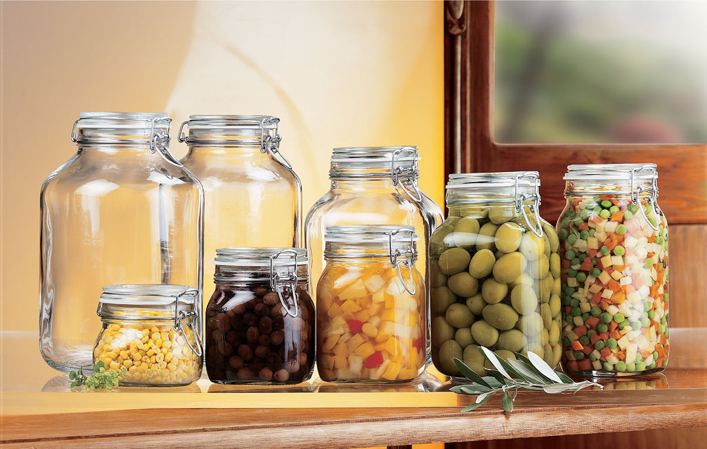 Bormioli Rocco Fido Klempot 1,5L Vierkant – Set van 6
