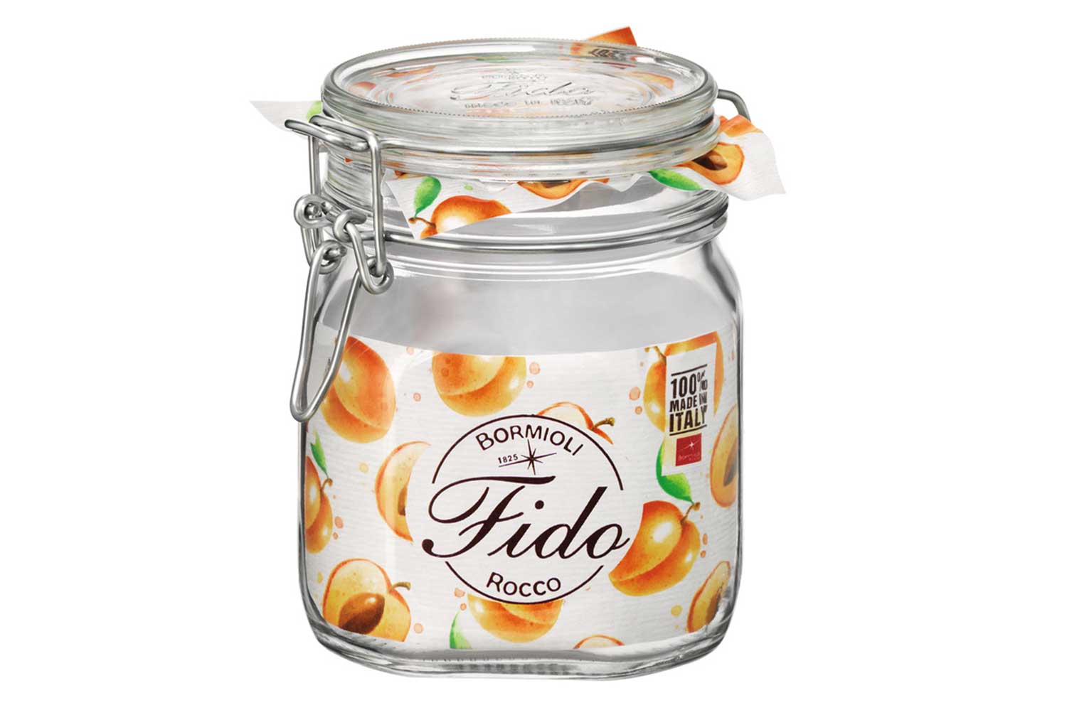 Bormioli Rocco Fido Klempot 0,75L Vierkant – Set van 6