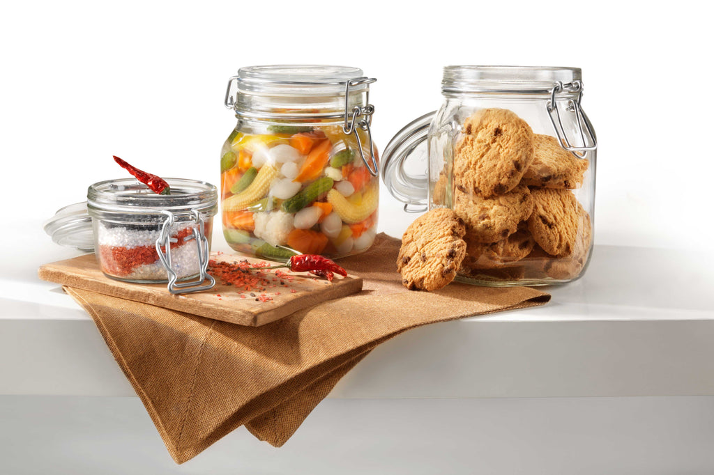 Bormioli Rocco Fido Klempot 0,75L Vierkant – Set van 6