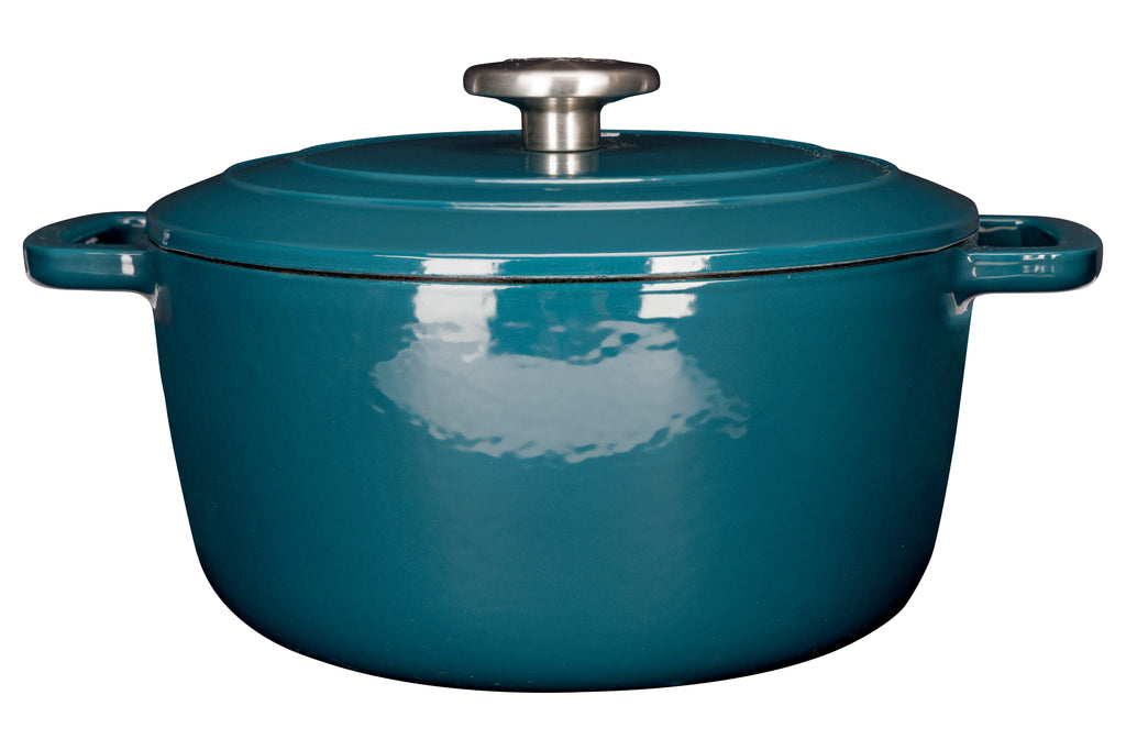 Cosy & Trendy Fontestic cast iron casserole 24 cm - 4.6L with lid (Green Heron)