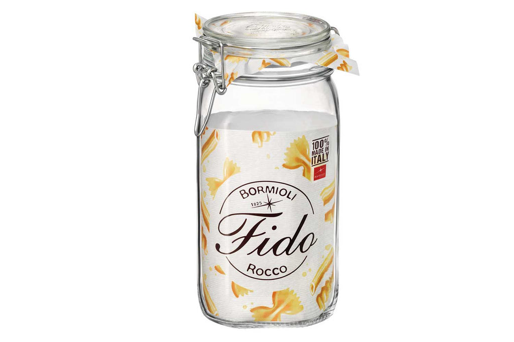 Bormioli Rocco Fido Klempot 1,5L Vierkant – Set van 6