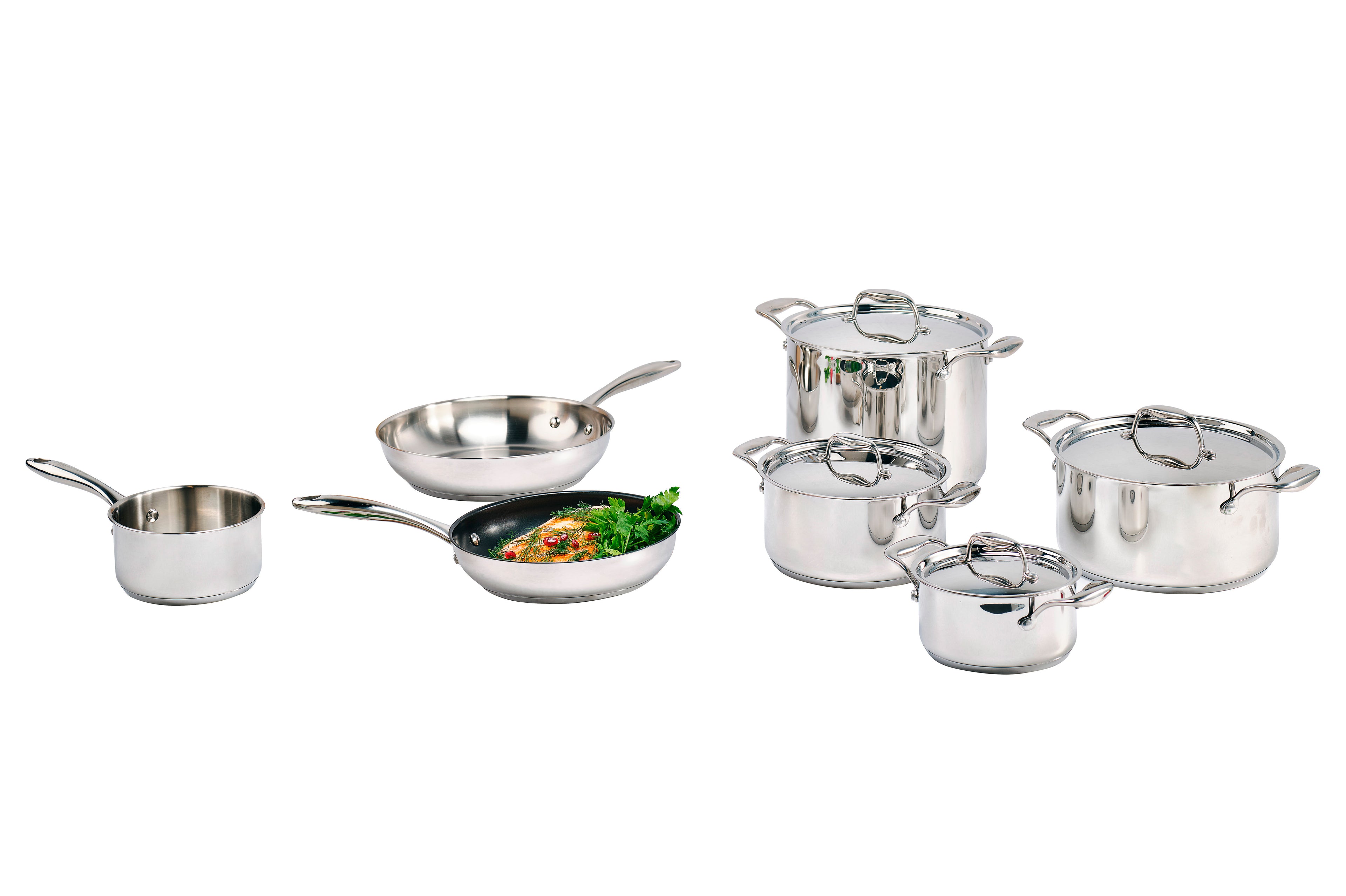CLASSIC SET 11PCS KOOKPOT+DEKSEL 16-20- 24-24H BRAADPAN 28-24NS - MELKPAN 16