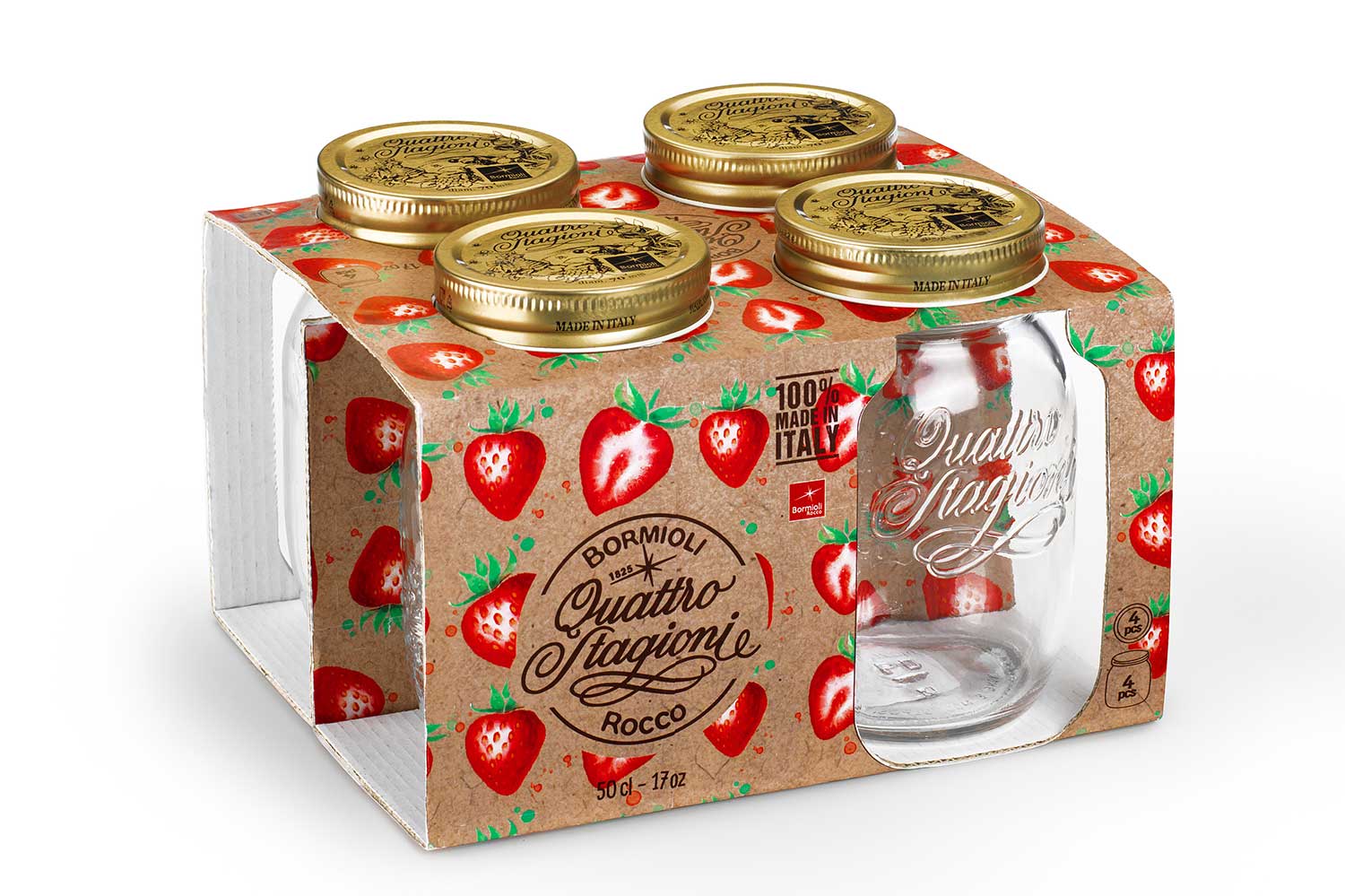 QUATTRO STAGIONI INMAAKBOKAAL 50CL - SET VAN 4 STUKS