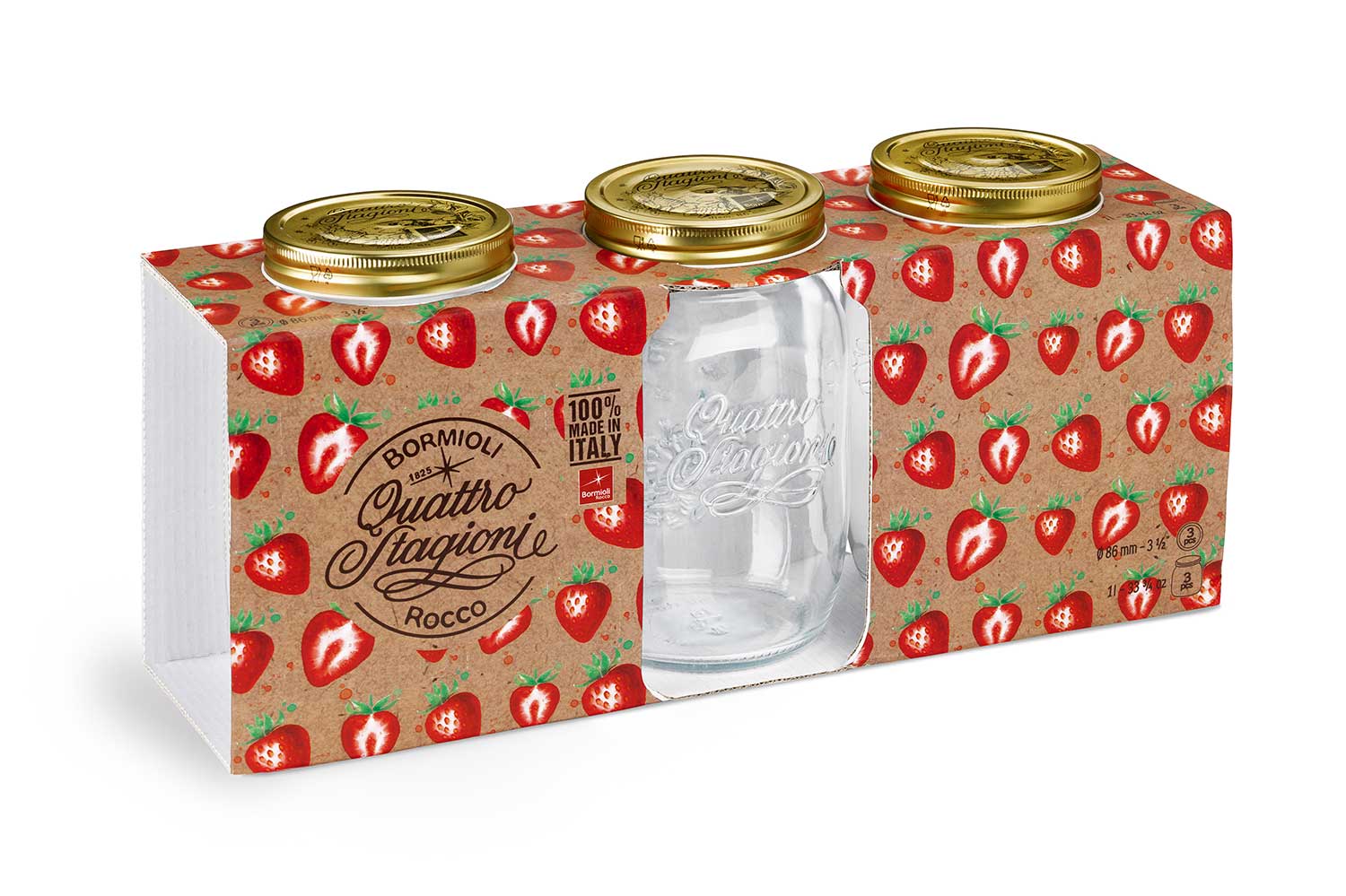 QUATTRO STAGIONI BOKAAL 1L - SET VAN 3 STUKS