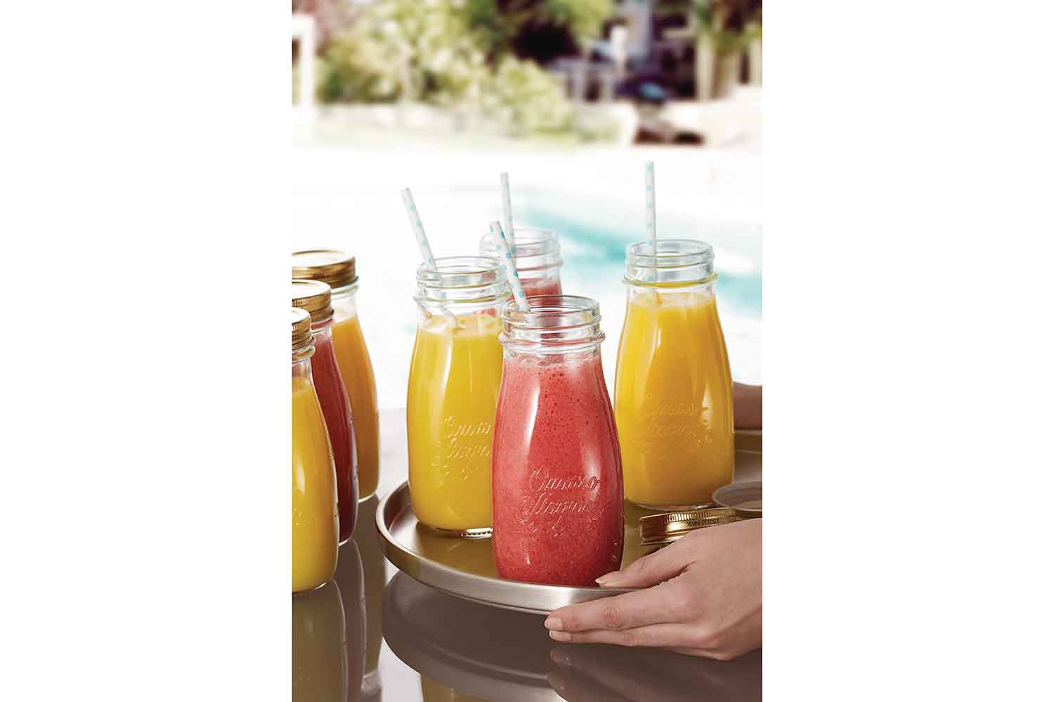 QUATTRO STAGIONI FLES 40CL MET DEKSEL - SET VAN 12 STUKS