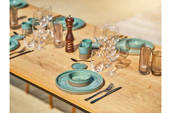 BASALT OCEAN GREEN DESSERTBORD D21CM DESIGN BY CHARLOTTE - Set van 6 stuks