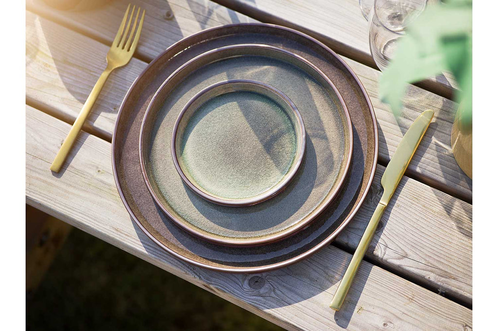 QUINTANA GREEN DIEP BORD D23XH4,3CM 1.23L - Set van 4 stuks