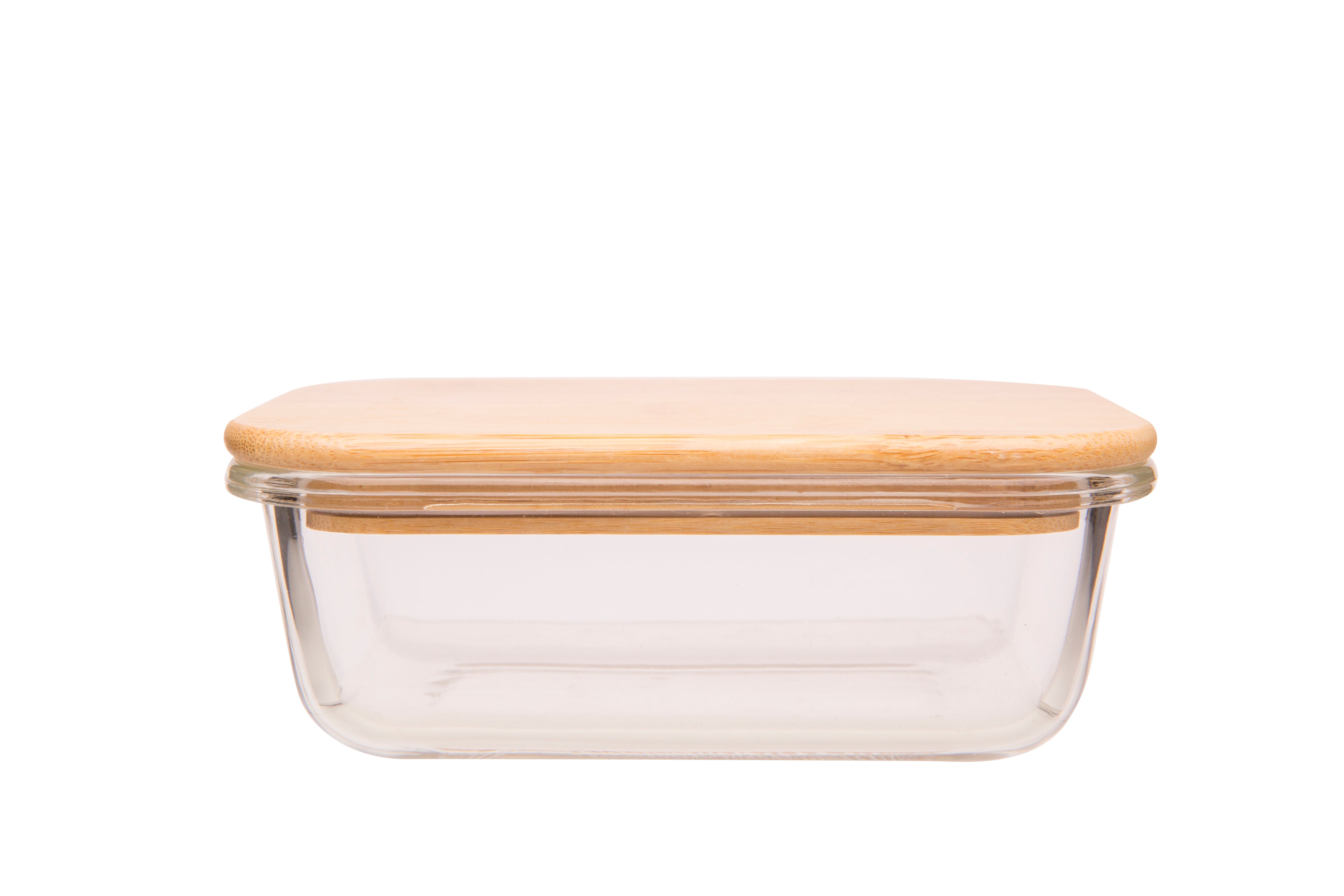 COSY&TRENDY - VOORRAADDOOS 17X13 XH5,5CM RECHTH 640ML BAMBOO DEKSEL