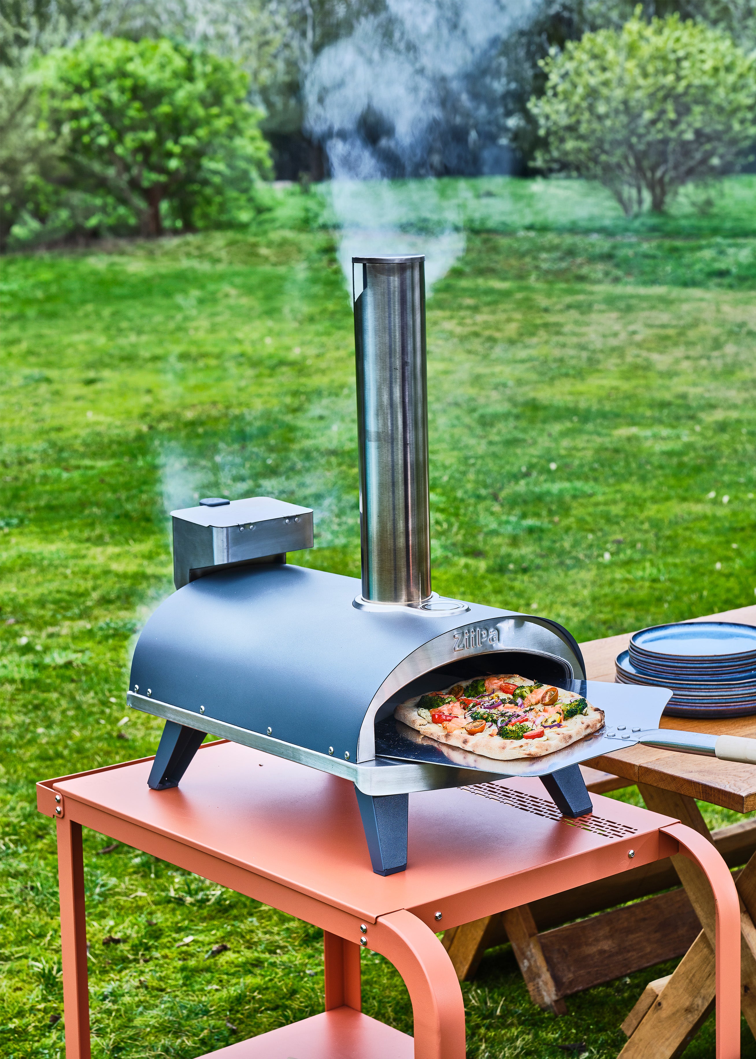 ZiiPa Piana Pizza Oven  - Antraciet - Pellets