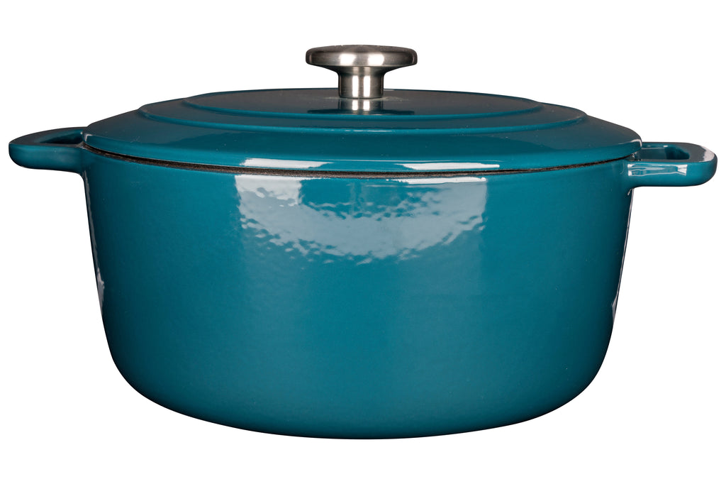Cosy & Trendy Fontestic cast iron casserole 28 cm - 6.15 L with lid (Green Heron)