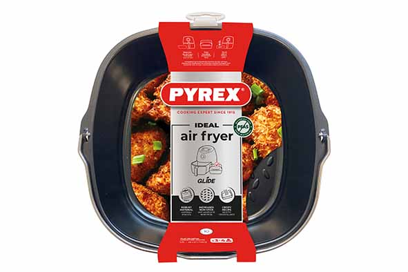 AIRFRYER BAKVORM 22X21CM VIERKANT MET HANDVAT