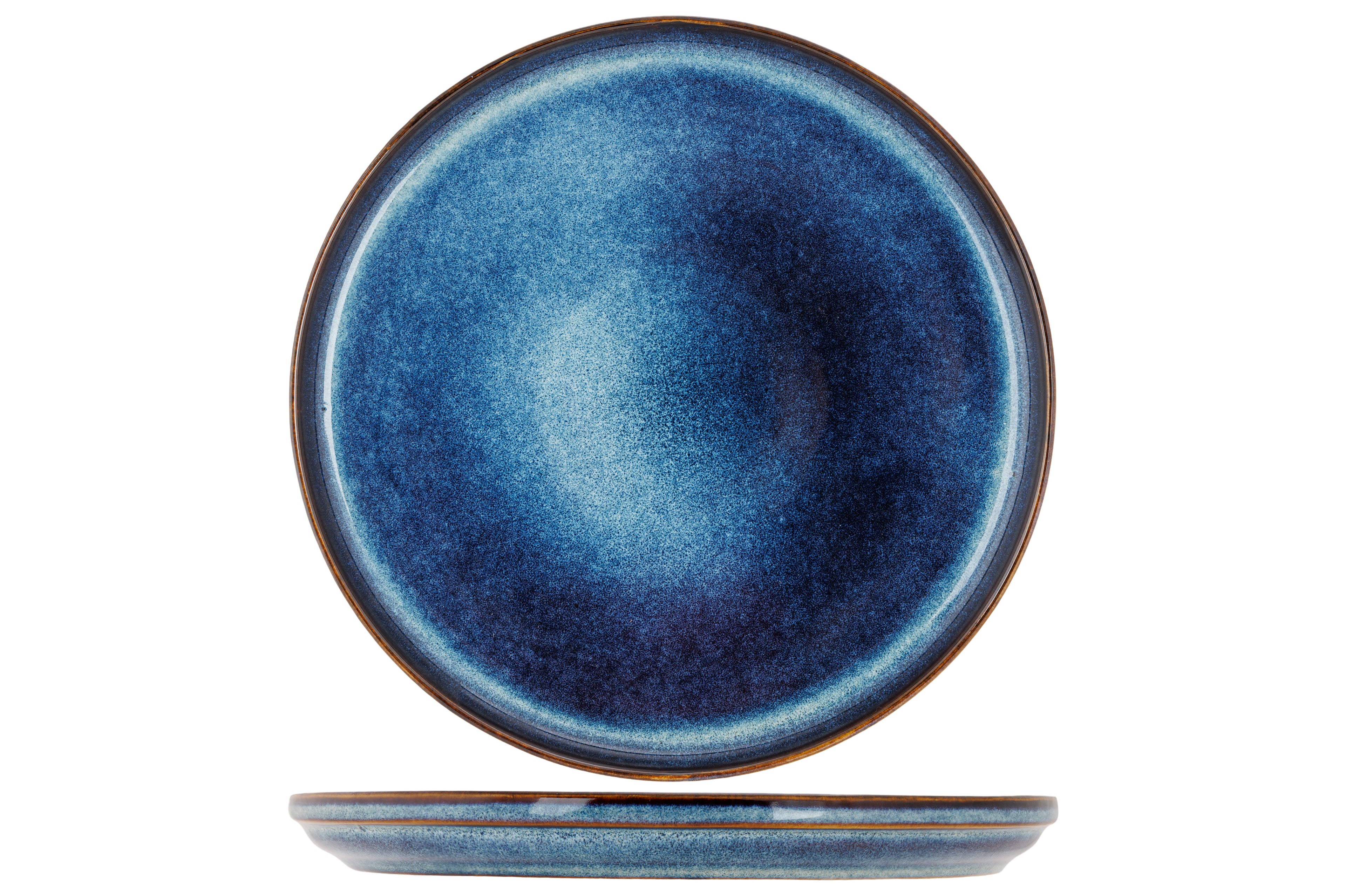 Cosy & Trendy Jade Indigo Teller flach 27 cm - 4er-Set