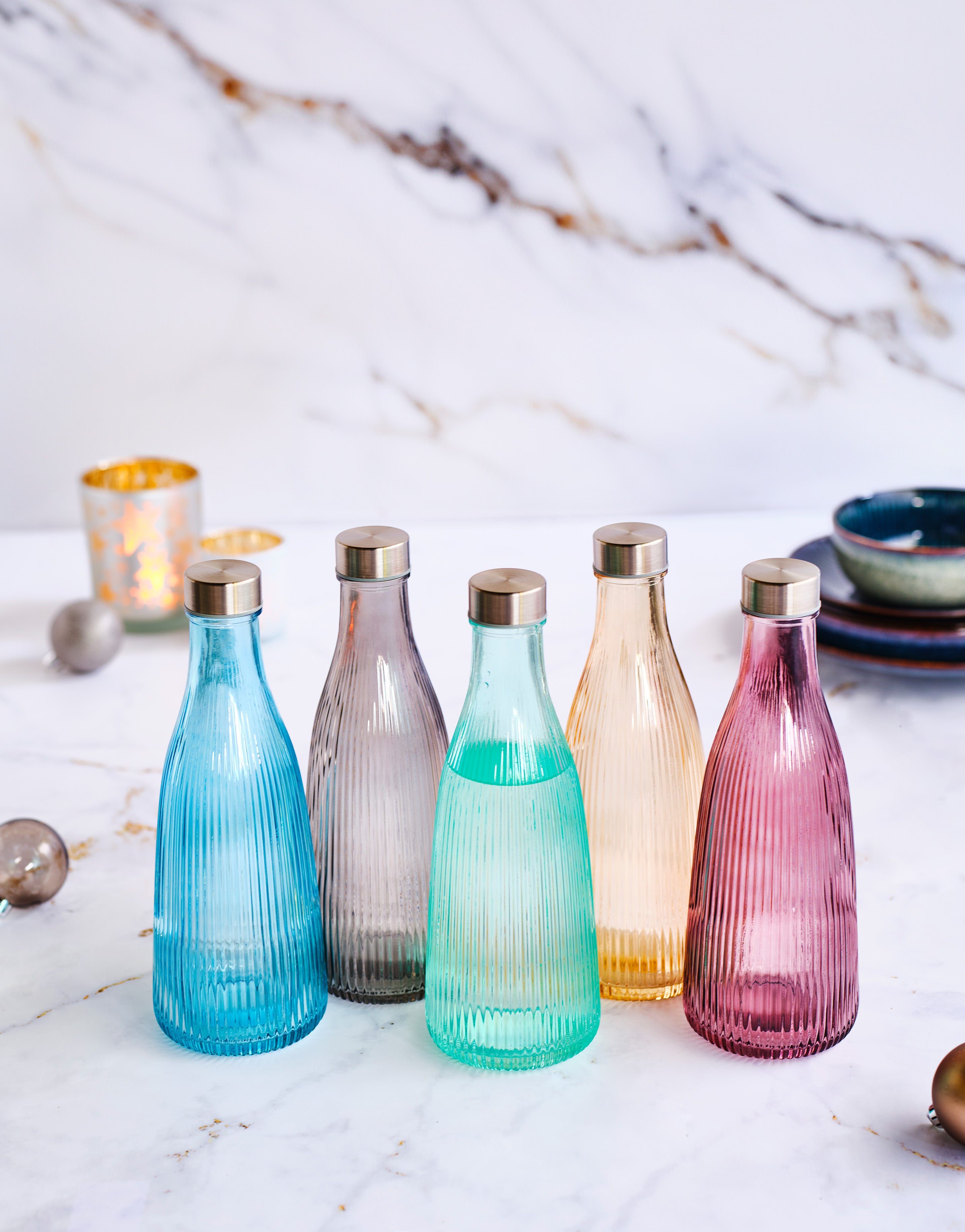 ATLA GLAZEN FLES 1L MET DEKSEL - SMOKEY GREY