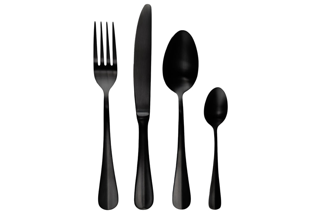 COSY&TRENDY - EVA BESTEKSET 24PCS MATT BLACK 18/0