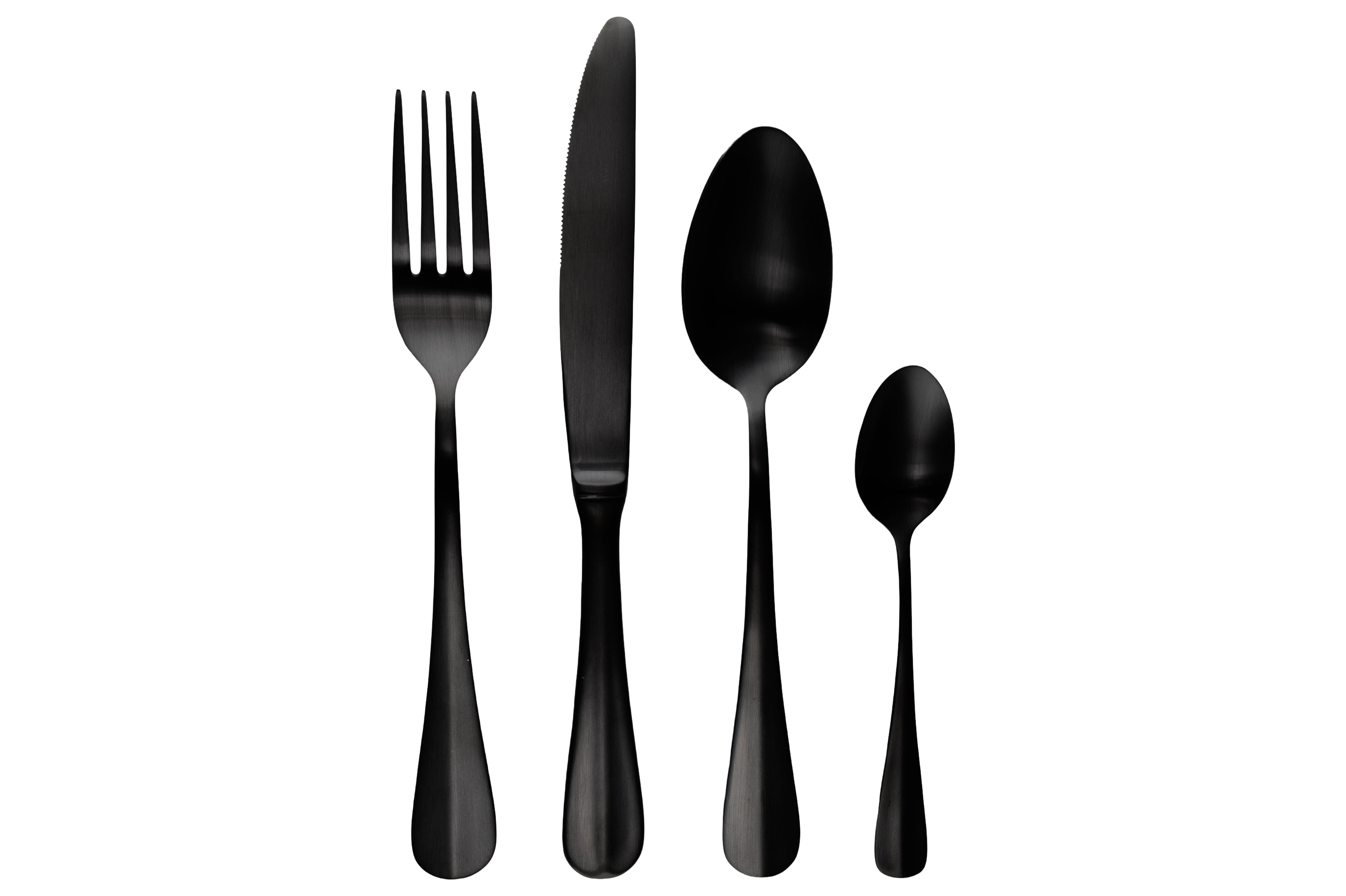 COSY&TRENDY - EVA BESTEKSET 24PCS MATT BLACK 18/0