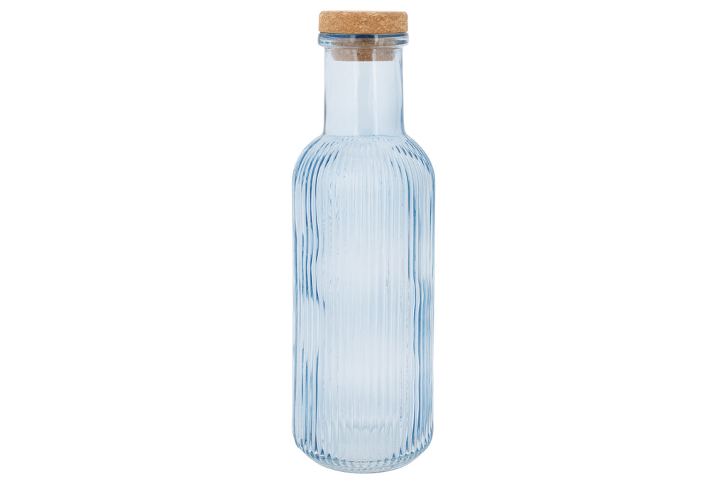 RAYA GLAZEN FLES  MET KURK - 1L - BLAUW