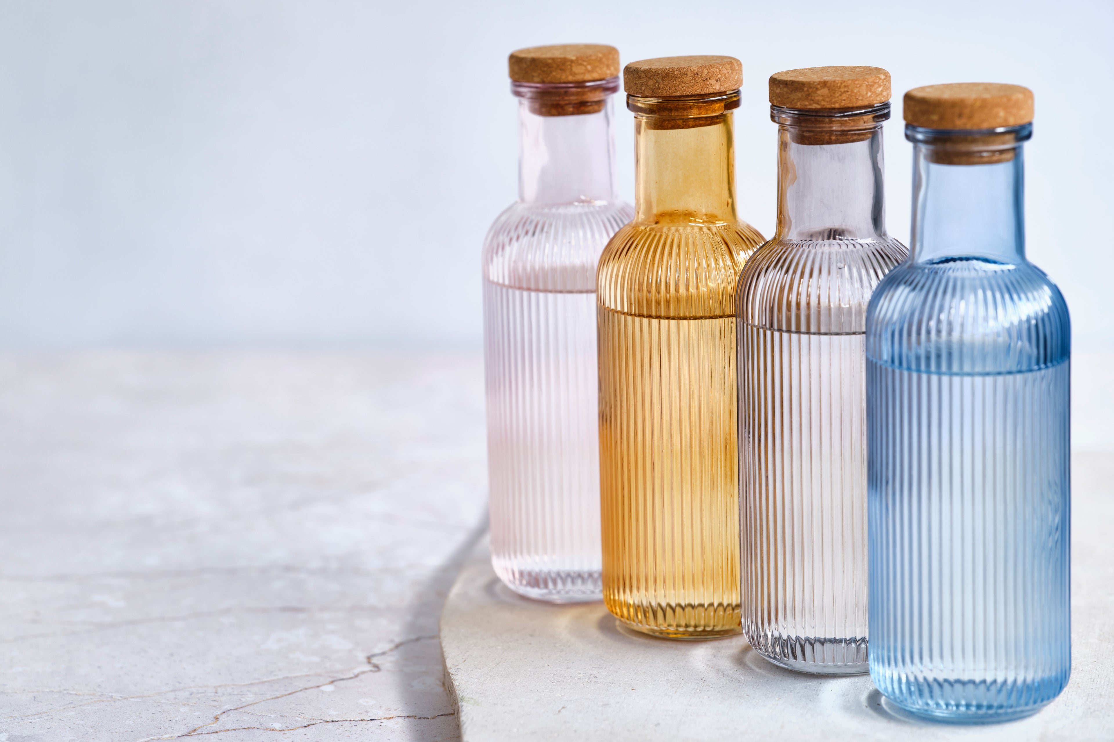 RAYA GLAZEN FLES  MET KURK - GRIJS