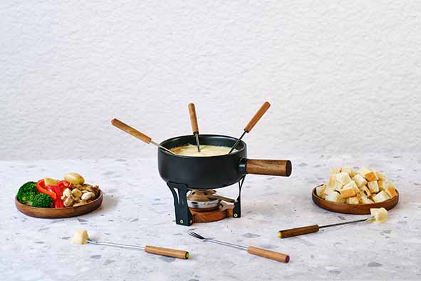 Cosy & Trendy Aspen Fondueset Ø20,5 cm – Stoneware – 6 personen
