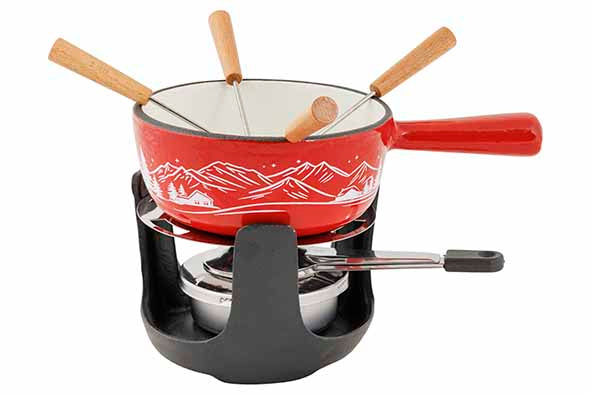 Cosy & Trendy Aspen Fondueset Ø14 cm – Gietijzer – 4 personen