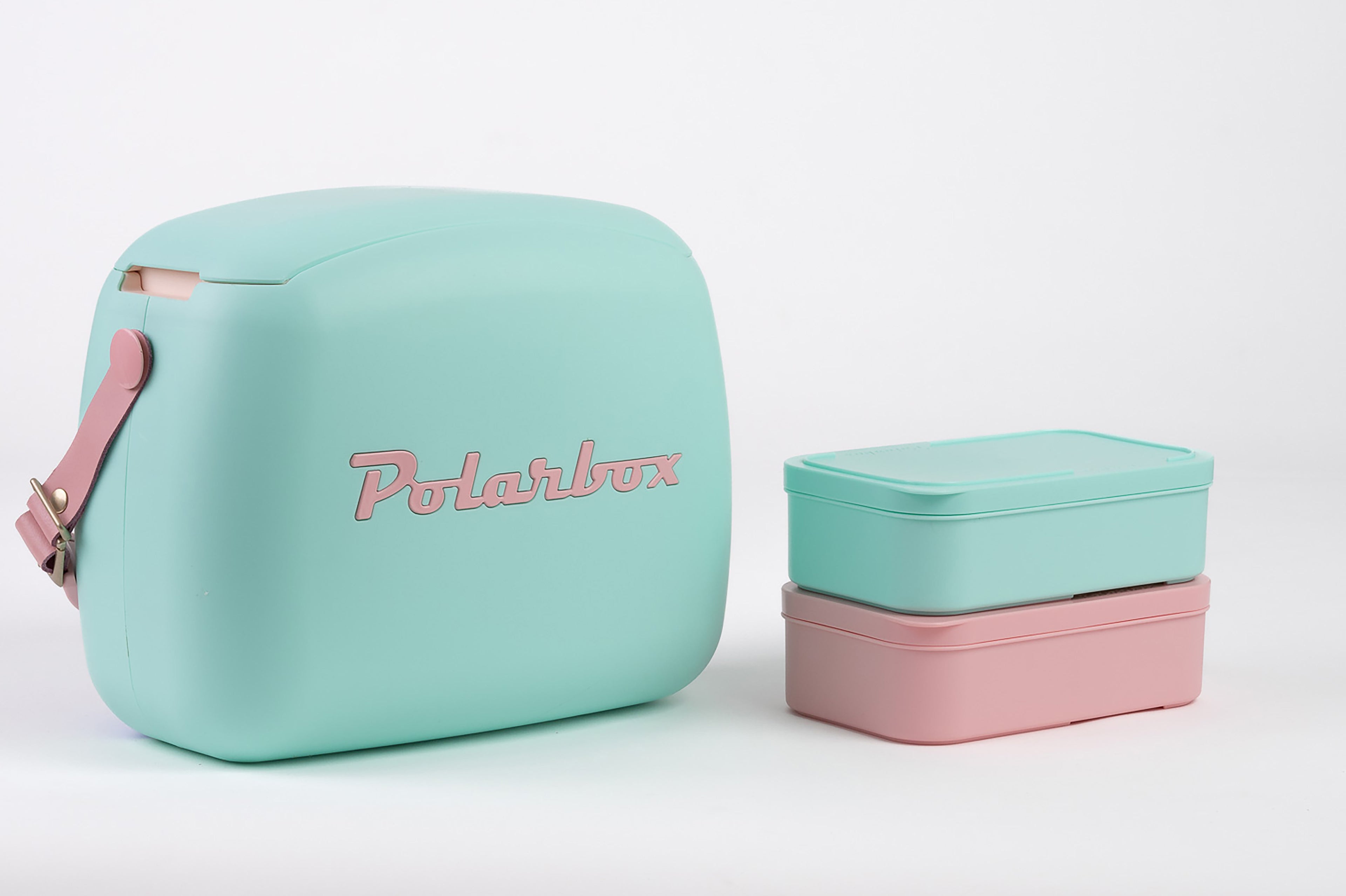 Glacière Polarbox 6L - Vert pastel - avec 2 boîtes à lunch