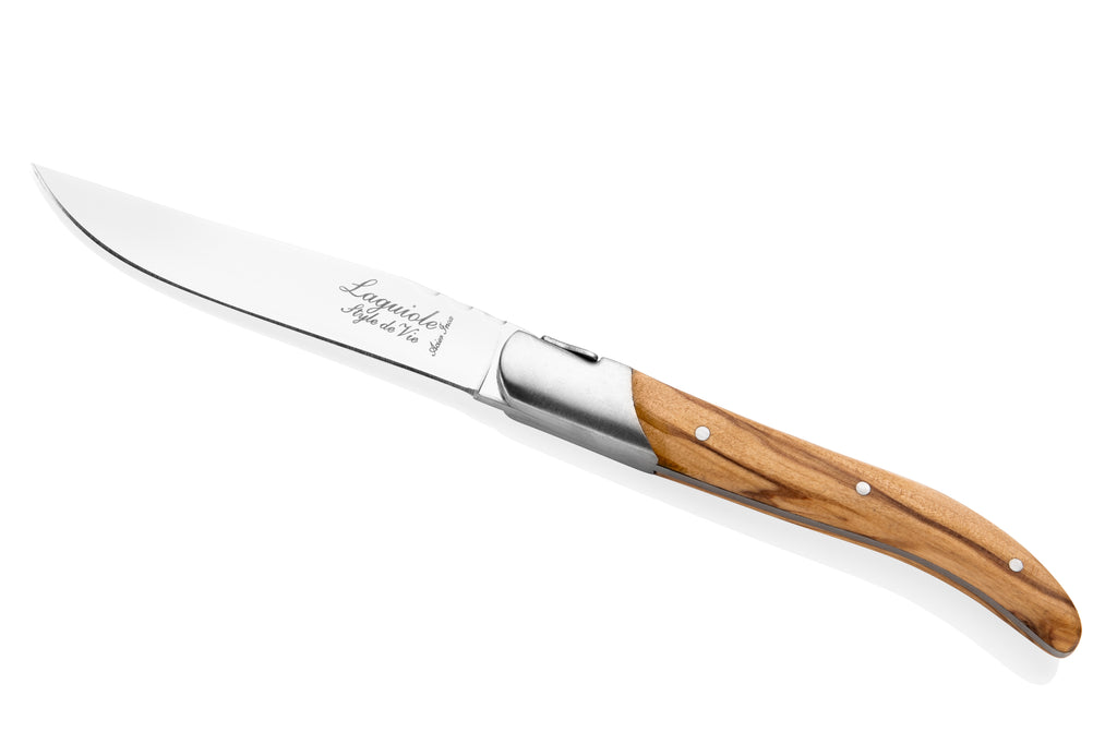 LUXURY LINE STEAKMES SET VAN 6 STUKS - OLIJFHOUT