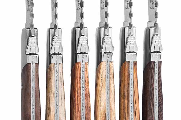 Laguiole Style de Vie Luxury Line Steak Knife Mixed Wood - Set of 6 pieces