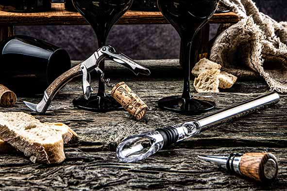 Laguiole Luxury Line Kurkentrekker Set met Accessoires – Eikenhout & RVS