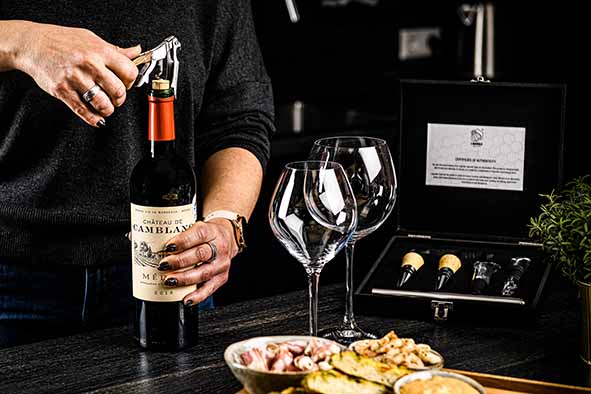 Laguiole Luxury Line Kurkentrekker Set met Accessoires – Eikenhout & RVS