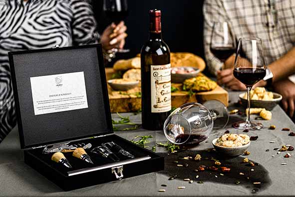 Laguiole Luxury Line Kurkentrekker Set met Accessoires – Eikenhout & RVS