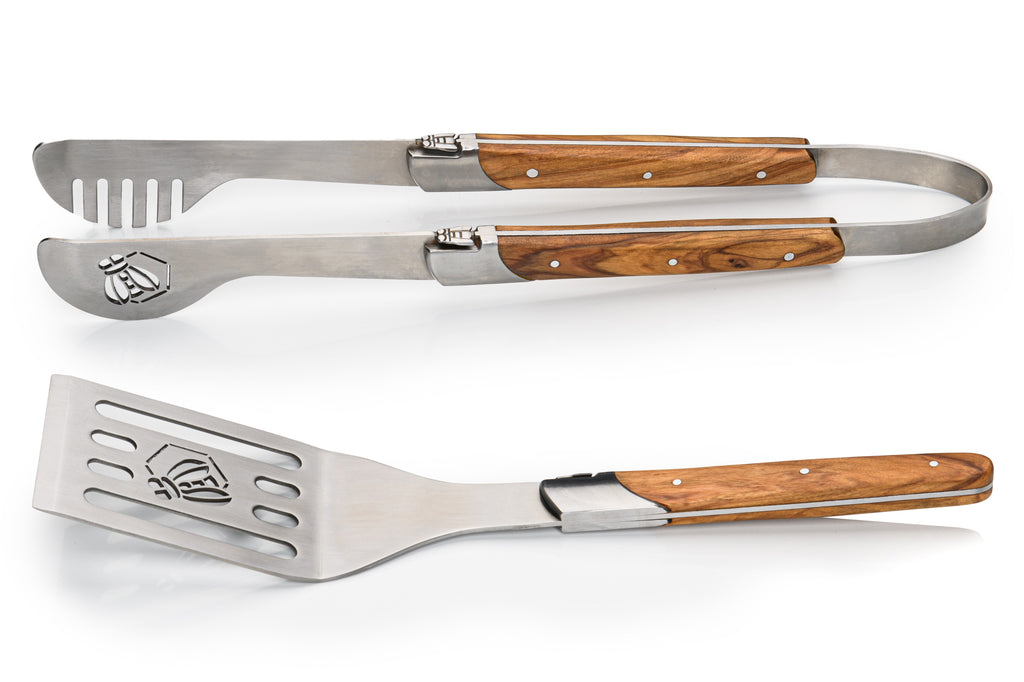 LUXURY LINE BARBECUESET 2PCS OLIJFHOUT