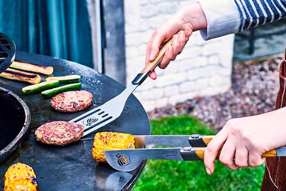 LUXURY LINE BARBECUESET 2PCS OLIJFHOUT