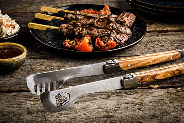 LUXURY LINE BARBECUESET 2PCS OLIJFHOUT