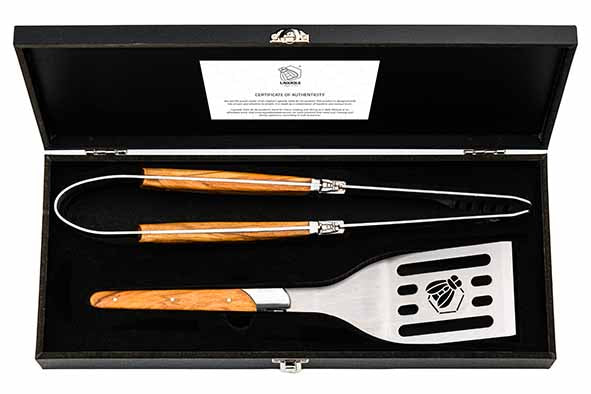 LUXURY LINE BARBECUESET 2PCS OLIJFHOUT