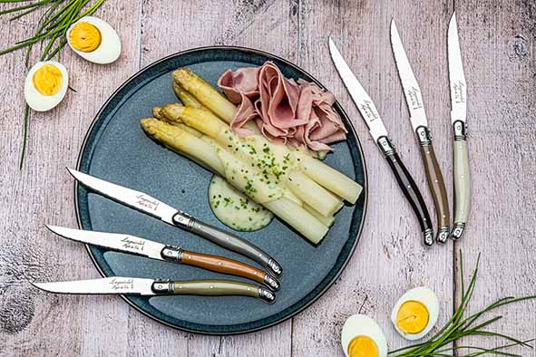 Laguiole Style de Vie - Couteau à steak Premium Line Treasure - Set de 6 pièces