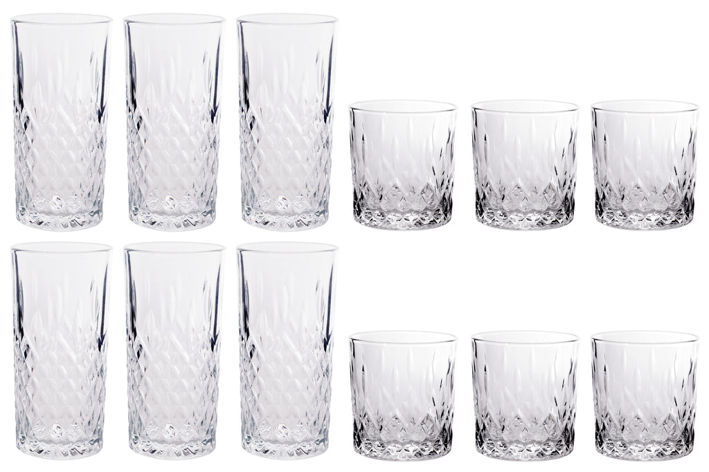 Cosy Moments Havana Glazenset – 12-delig – Voor 6 Personen – Longdrink- & Tumblerglazen