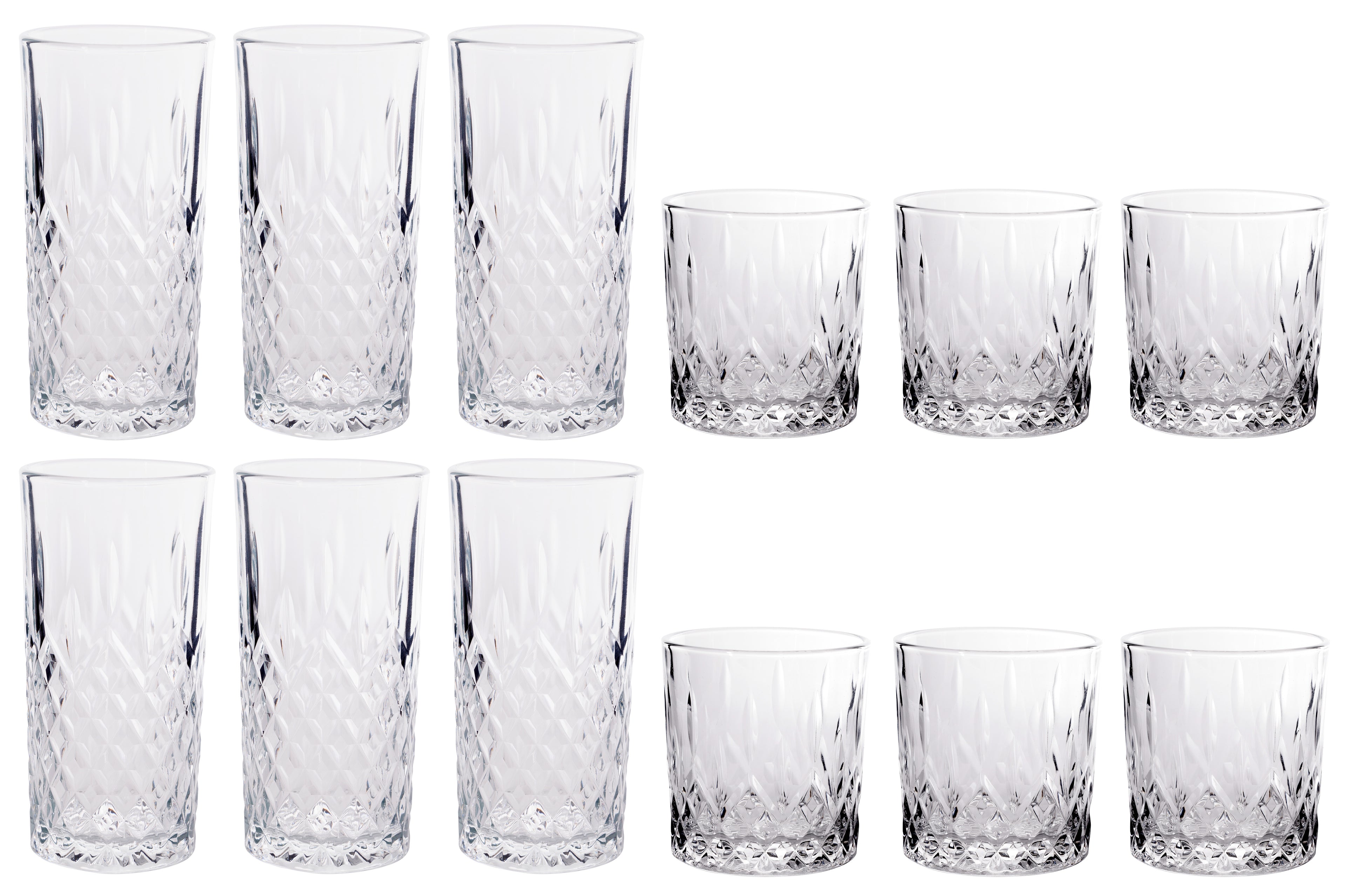 Cosy Moments Havana Glazenset – 12-delig – Voor 6 Personen – Longdrink- & Tumblerglazen