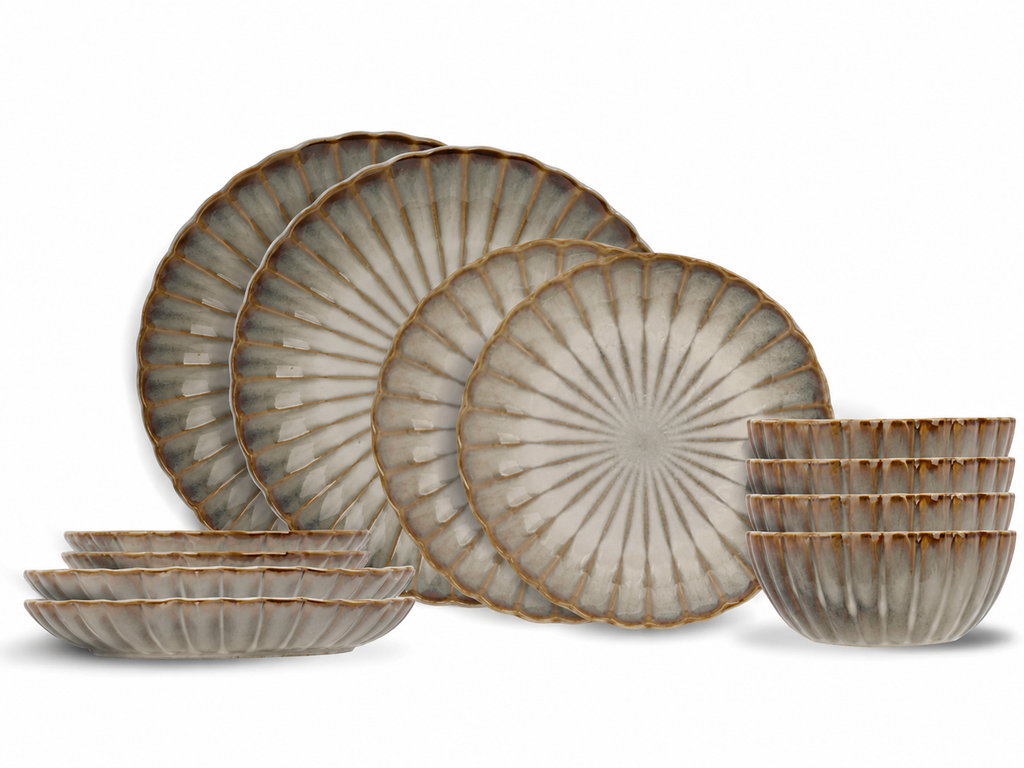 Cosy & Trendy - Astera Pearl Serviesset 12-delig - Parelmoer Beige