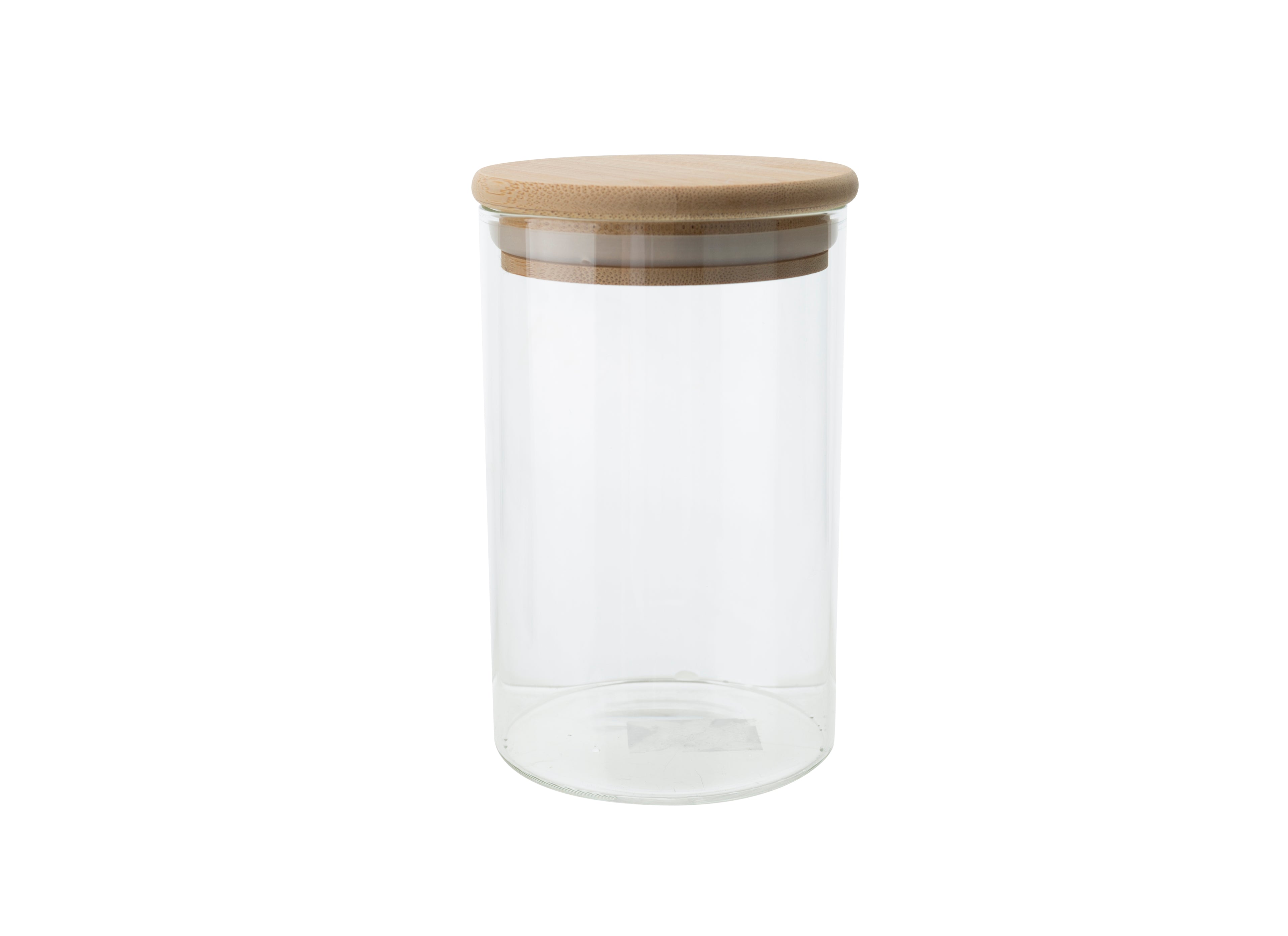 COSY&TRENDY - VOORRAADPOT GLAS 50CL HOUTEN DEKSEL