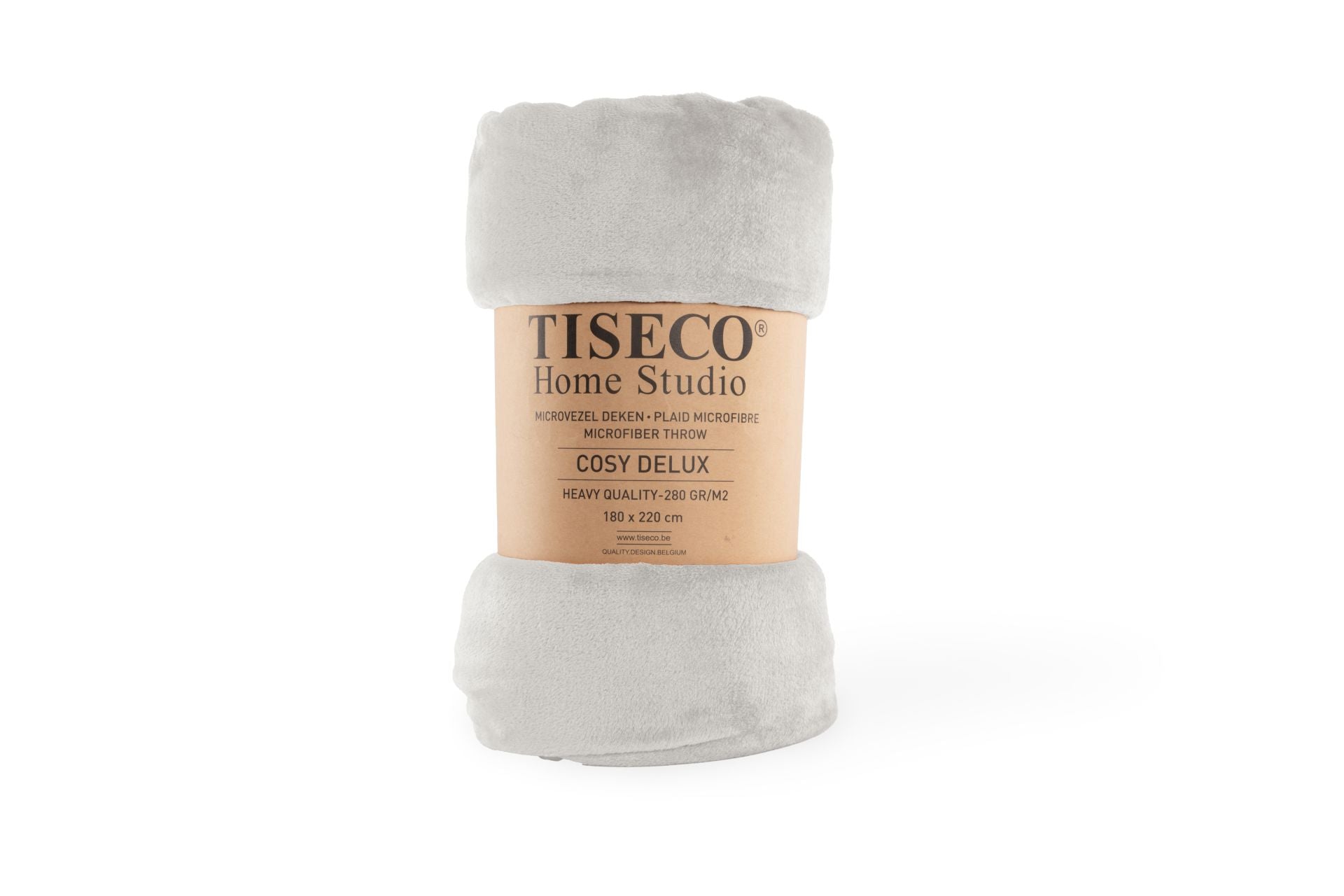 Tiseco - Plaid COSY DELUX - Microflannel 280 g/m² - 180x220 cm, silver grey