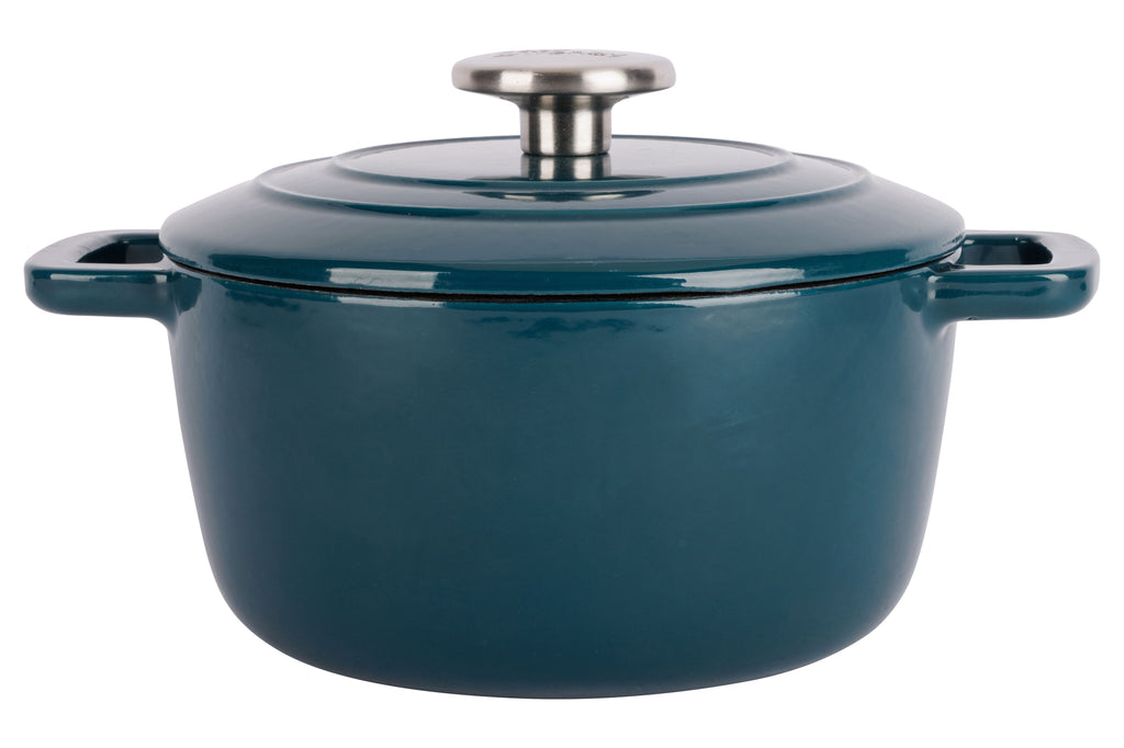 Cosy & Trendy Fontestic cast iron casserole 20 cm - 2.7L with lid (Green Heron)