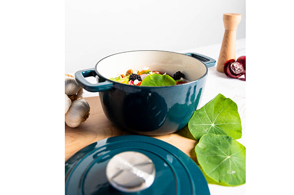 Cosy & Trendy Fontestic Gusseisen-Schmortopf 20 cm - 2,7L mit Deckel (Green Heron)