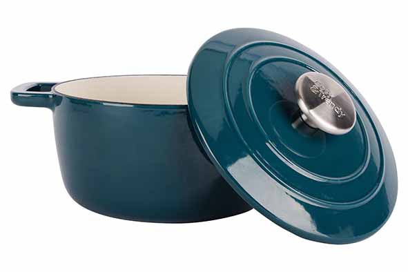 Cosy & Trendy Fontestic Gusseisen-Schmortopf 20 cm - 2,7L mit Deckel (Green Heron)