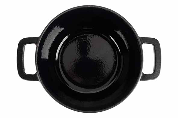 Cosy & Trendy Fontestic gusseiserner Schmortopf 20 cm – 2,7L mit Deckel (Schwarz)