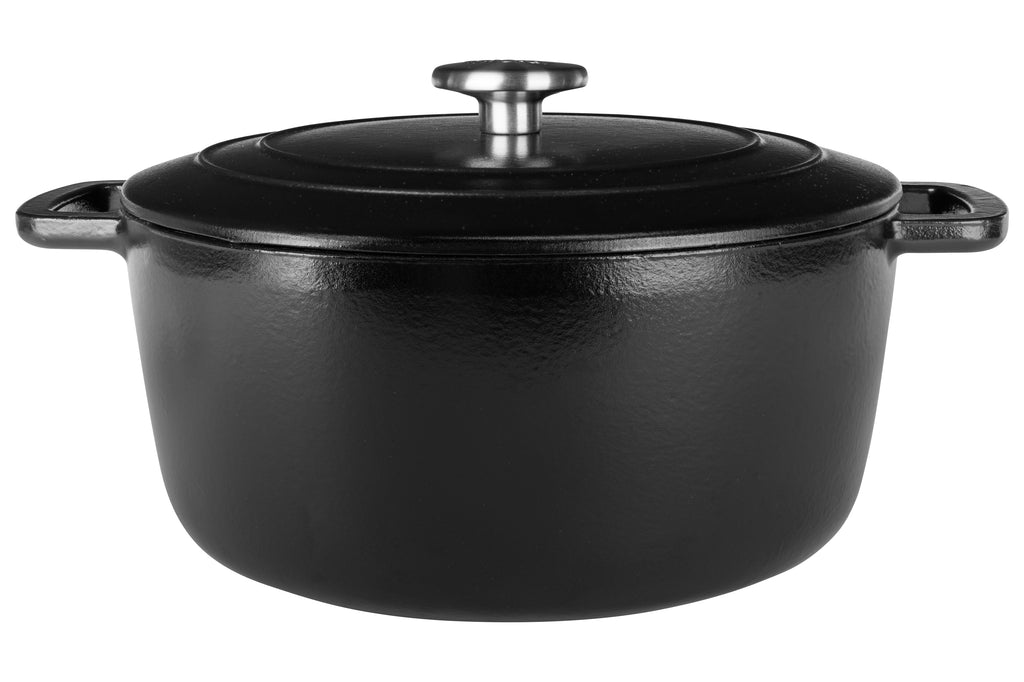Cosy & Trendy Fontestic cast iron casserole 24 cm - 4.6L with lid (Black)