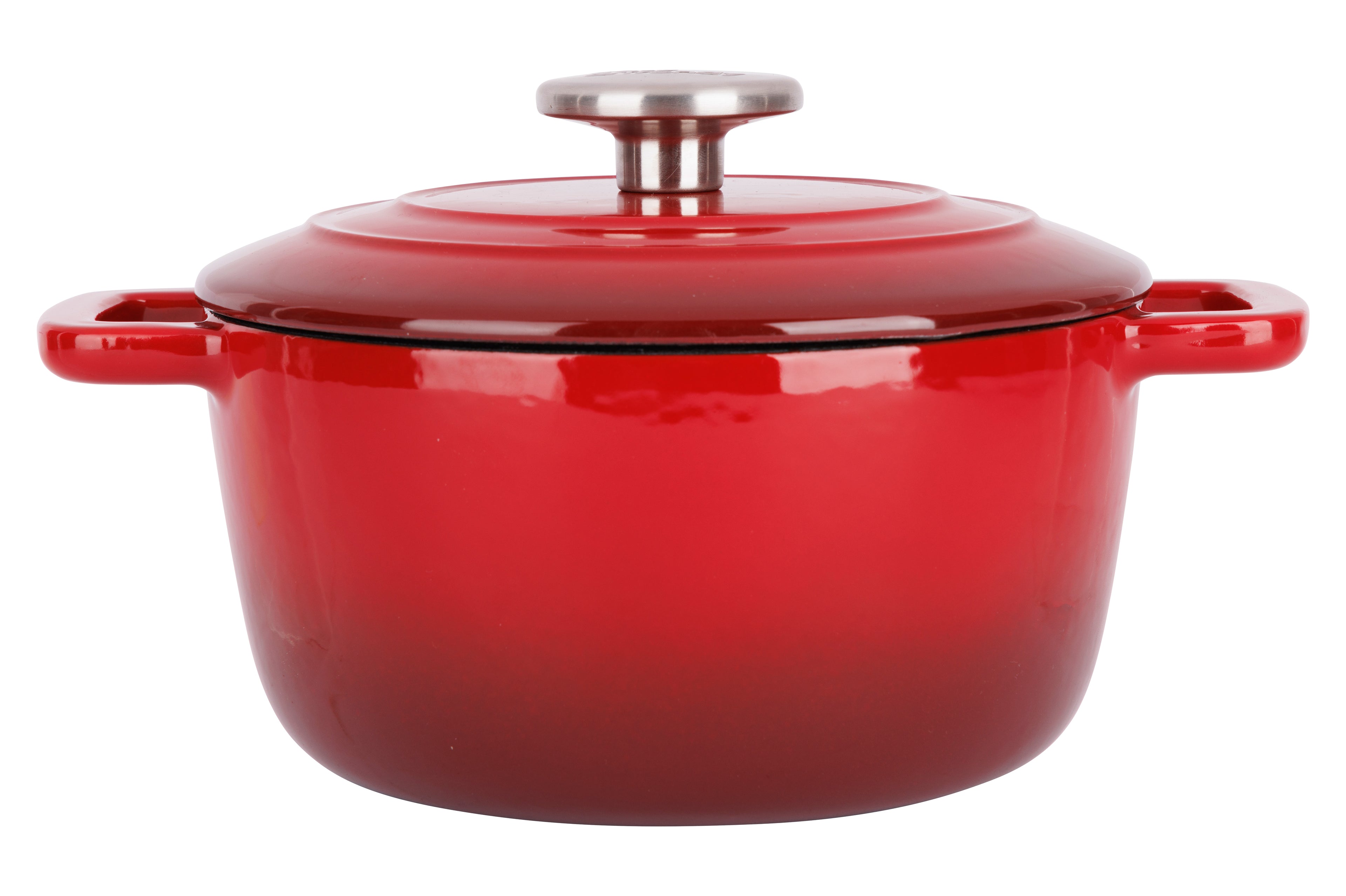 Cosy & Trendy Fontestic faitout en fonte 20 cm - 2,7L avec couvercle (rouge traditionnel)
