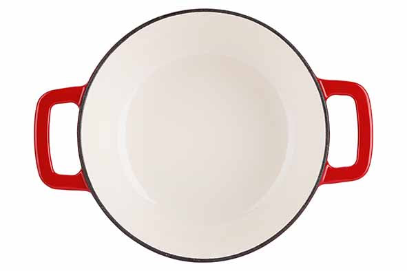Cosy & Trendy Fontestic faitout en fonte 20 cm - 2,7L avec couvercle (rouge traditionnel)