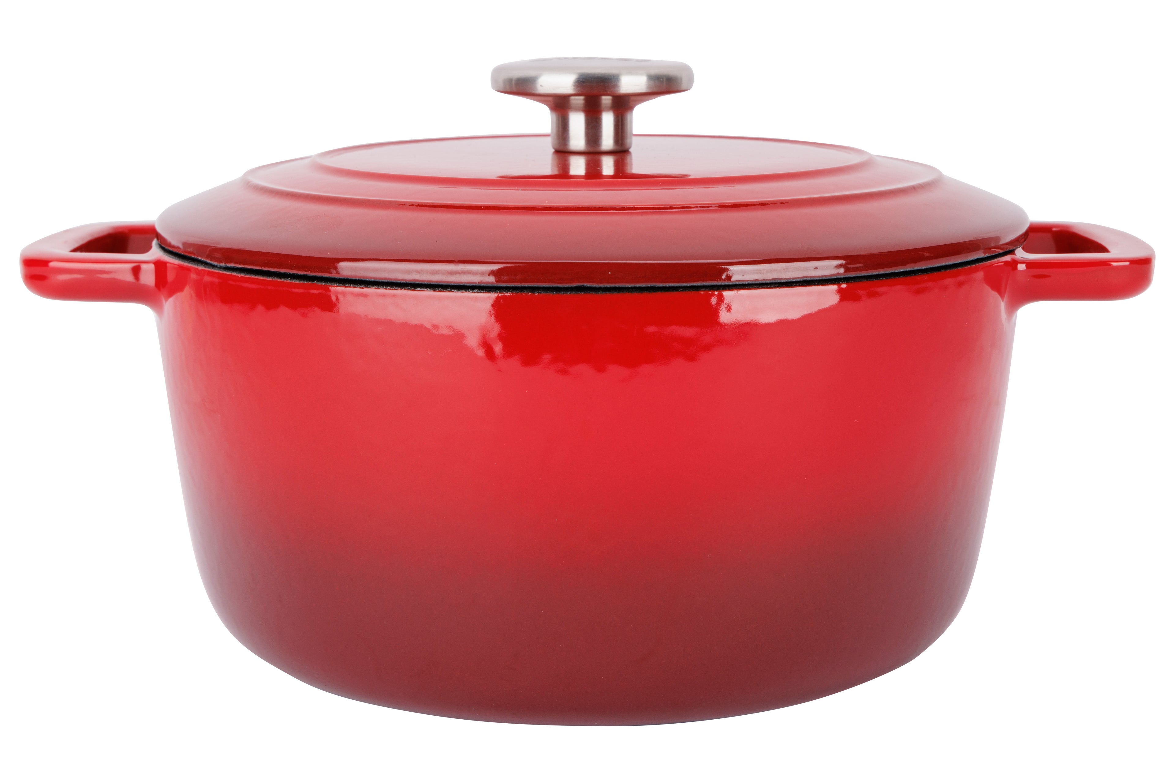 Cosy & Trendy Fontestic Gusseisen-Schmortopf 24 cm - 4,6L mit Deckel (Traditional Red)